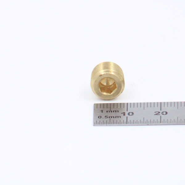 1/8″ NPT hex drive brass plug